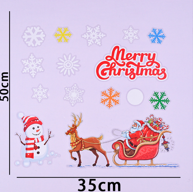 Decal dán tường - Ngôi nhà đỏ hiện tại đón chào giáng sinh