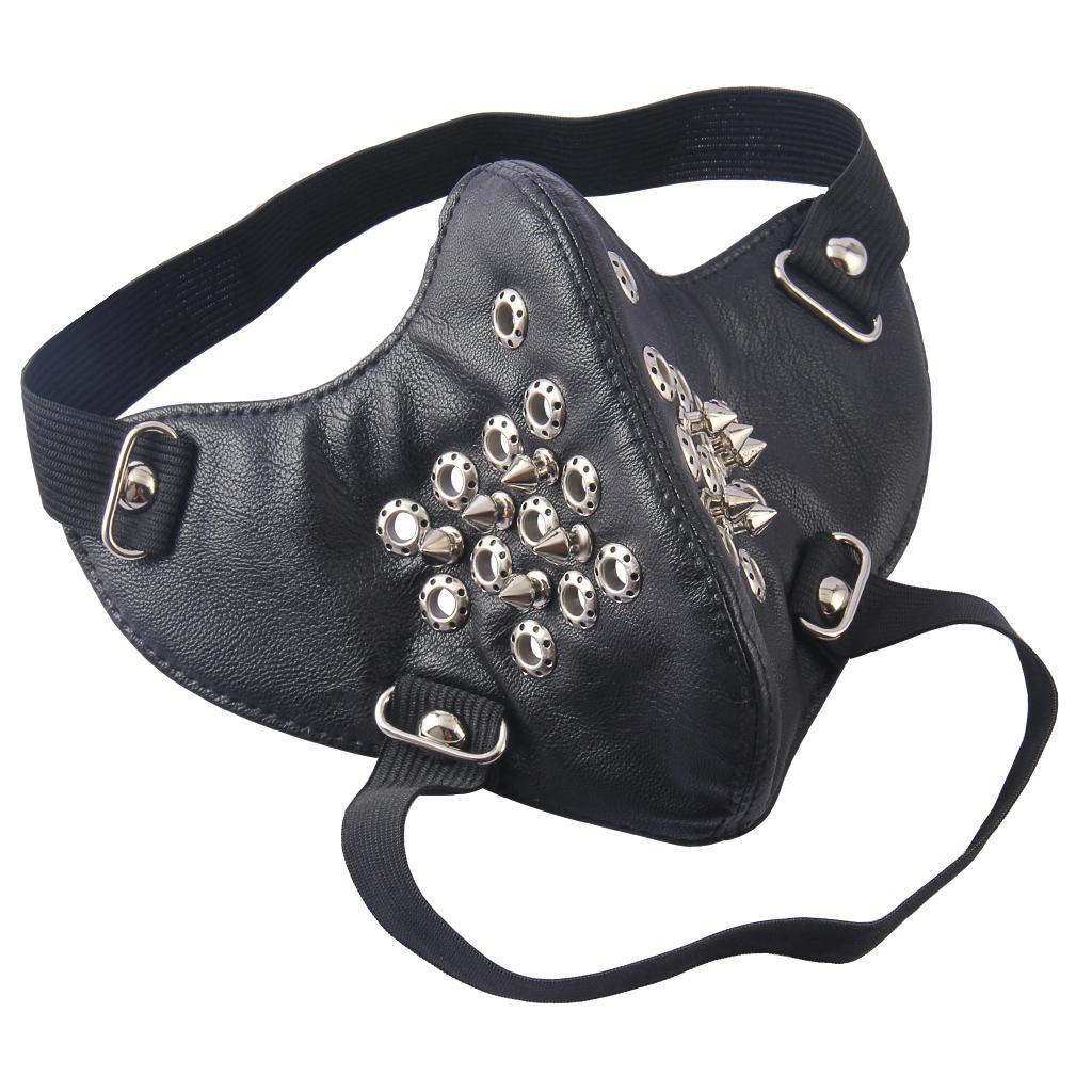 Steampunk Gothic Mask Rivets Mask Face Mask Leather Mask Motorcycle Mask Carnival Carnival Costume