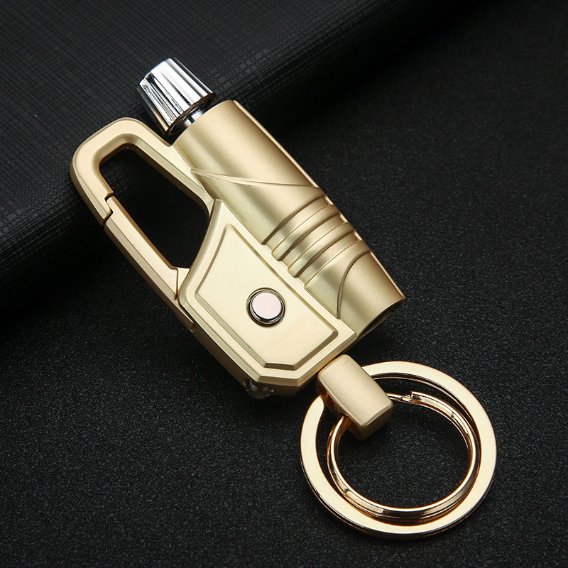 Hộp Quẹt Bật Lửa Diêm Xăng Kiêm Móc Khóa, Hỗ Trợ Đèn Pin BCZ2- 572 Cao Cấp `