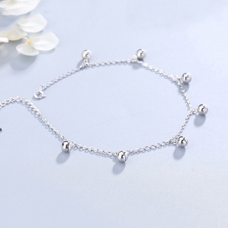 Lắc Chân Bạc NgọcHy - Hạt Bi Tròn 3mm
