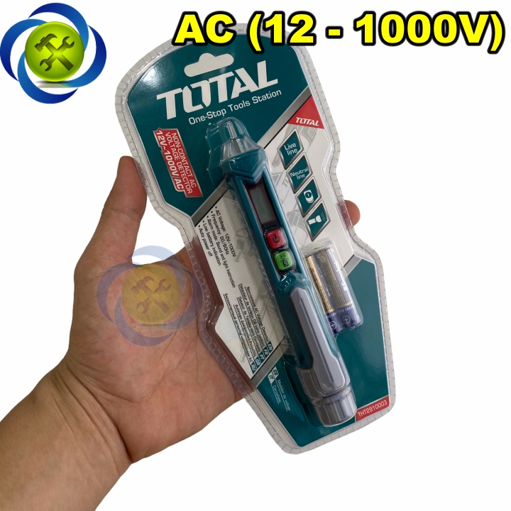 Bút dò điện xoay chiều (AC 12-1000v) TOTAL THT2910003 cảm ứng