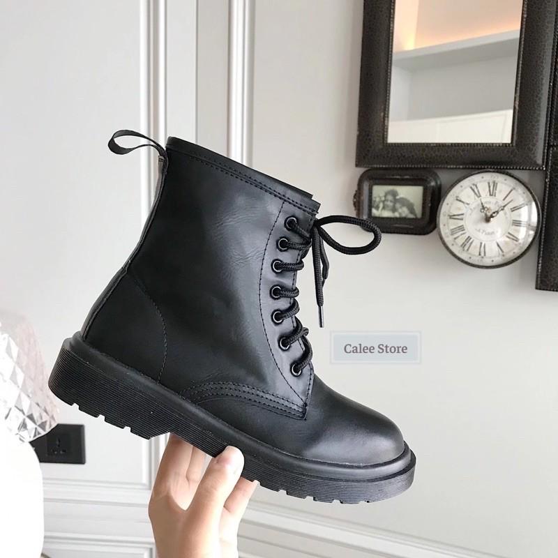 (ẢNH THẬT) Boots dáng dr martens cao cổ, giày da mềm chất đẹp, màu đen nâu chuẩn size, dễ phối đồ. Bốt có sẵn đủ size