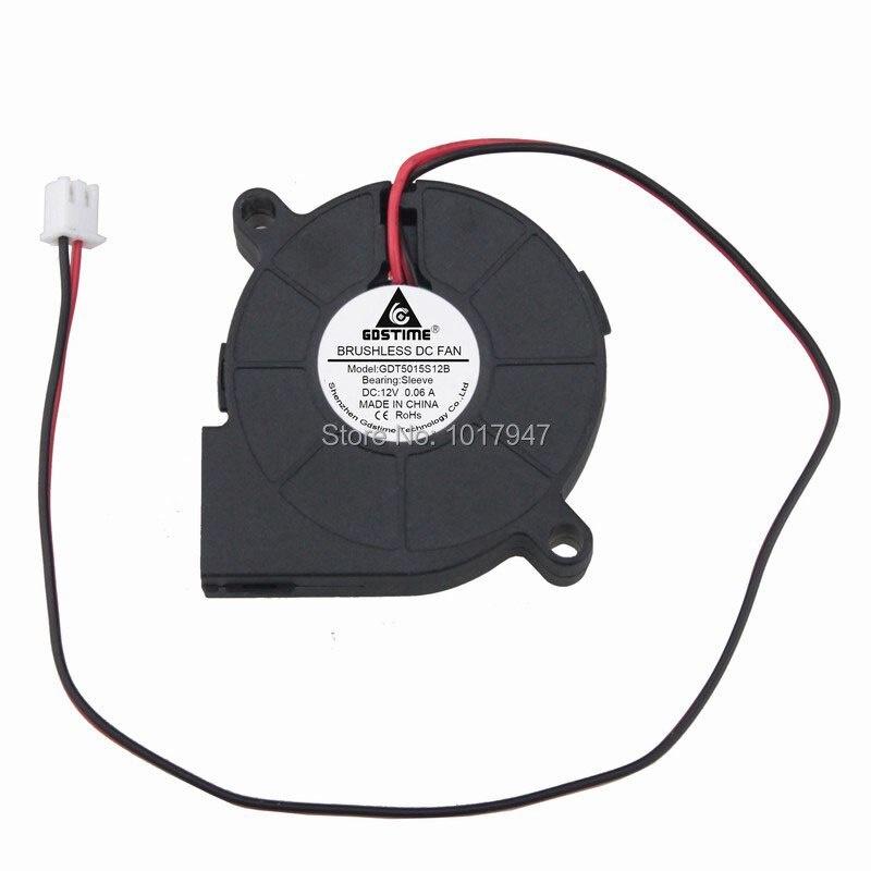 1 Chiếc Quạt Làm Mát Không Chổi Than 2 Dây 12v 5015s 50x15mm