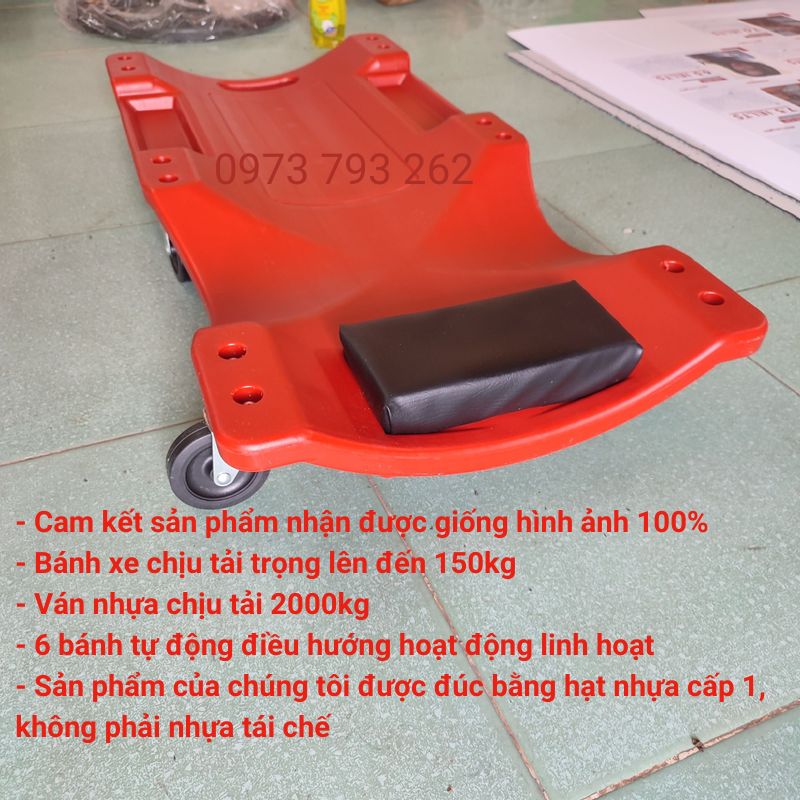 Xe chui gầm xe ô tô ván nằm sửa chữa 6 bánh chịu lực cao Thái Lai