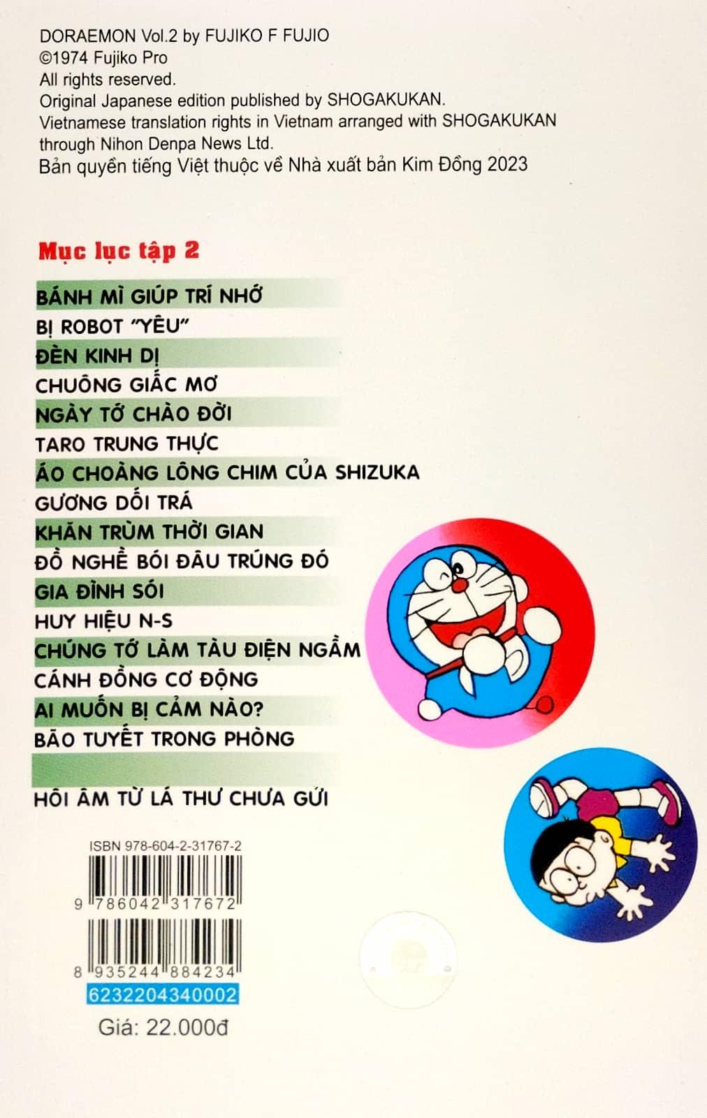 Doraemon - Chú Mèo Máy Đến Từ Tương Lai - Tập 2 (Tái Bản 2023)