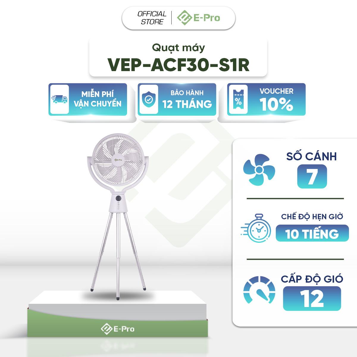[Hàng chính hãng] Quạt đứng VEP-ACF30-S1R - Chế độ hẹn giờ 10 tiếng - 12 cấp gió - Điều khiển từ xa