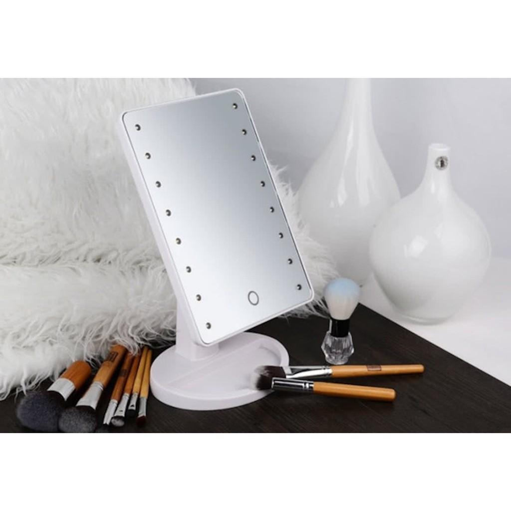 Gương trang điểm để bàn có đèn led HÌNH VUÔNG