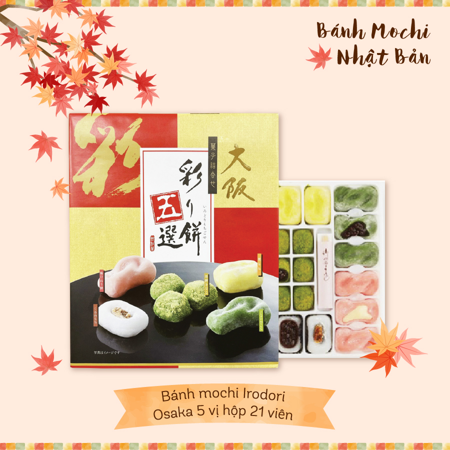 Bánh mochi Daifuku Irodori mix ngũ vị 413g