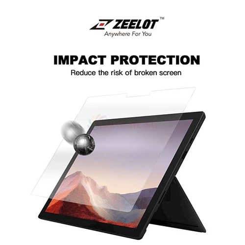 Dán màn hình cường lực 2.5D Zeelot Surface Pro 7/7+ - Hàng chính hãng