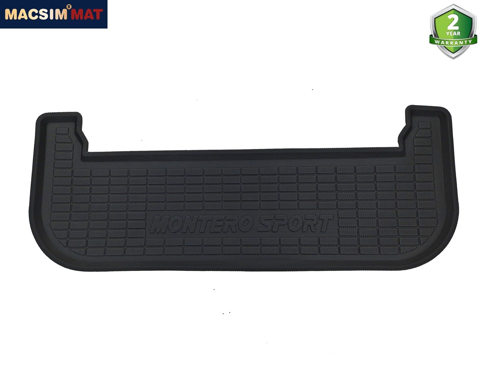Thảm lót cốp xe ô tô Mitsubishi Pajero Sport 2016+nhãn hiệu Macsim chất liệu TPV cao cấp màu đen