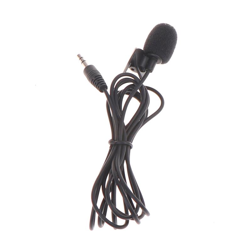 Rảnh Tay Dài 2M Có Dây Giắc Cắm Âm Thanh Nổi 3.5 Mm Mini Ô Tô Micro Mic Ngoài Cho Máy Tính DVD Ô Tô GPS Người Chơi đài Phát Thanh Âm Thanh Micro