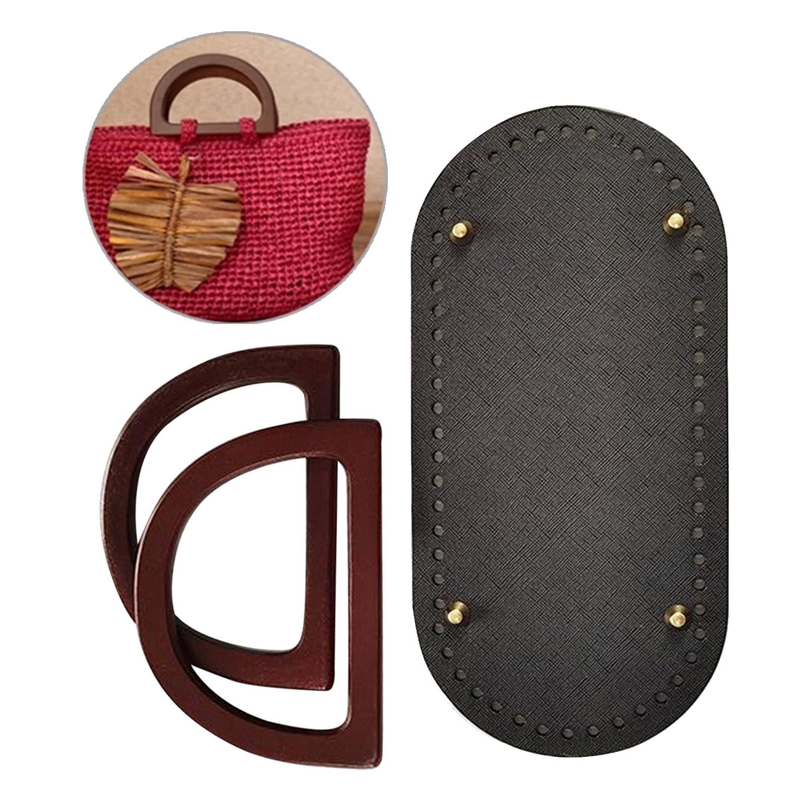 4Pcs Hardened DIY Crochet Bag Bottom mat Insert Handbag Accessories