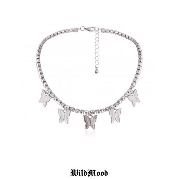 Vòng cổ đính đá hình con bướm - Arora boutique
