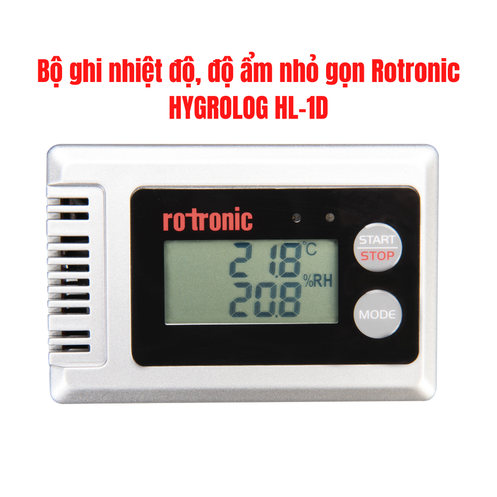 Bộ ghi nhiệt độ, độ ẩm Rotronic HYGROLOG HL-1D nhỏ gọn