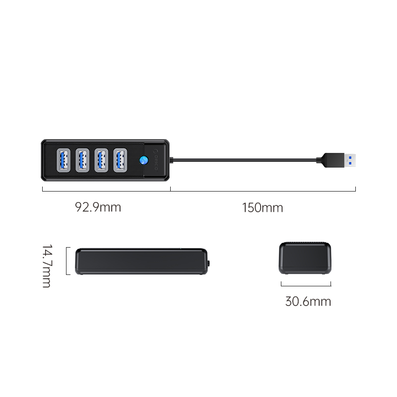 Bộ Chia USB-A sang 4 cổng USB 3.0 PW4U-U3-015 Orico - Hàng Chính Hãng