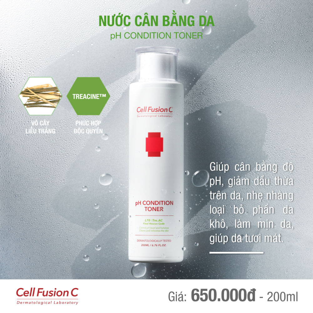 Nước Cân Bằng Cho Da Dầu Mụn Cell Fusion C pH Condition Toner (200ml)