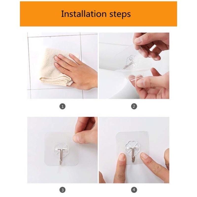 Sỉ 430 đ/c - COMBO 100 MÓC DÁN TƯỜNG SIÊU DÍNH SIÊU BỀN 100 cái