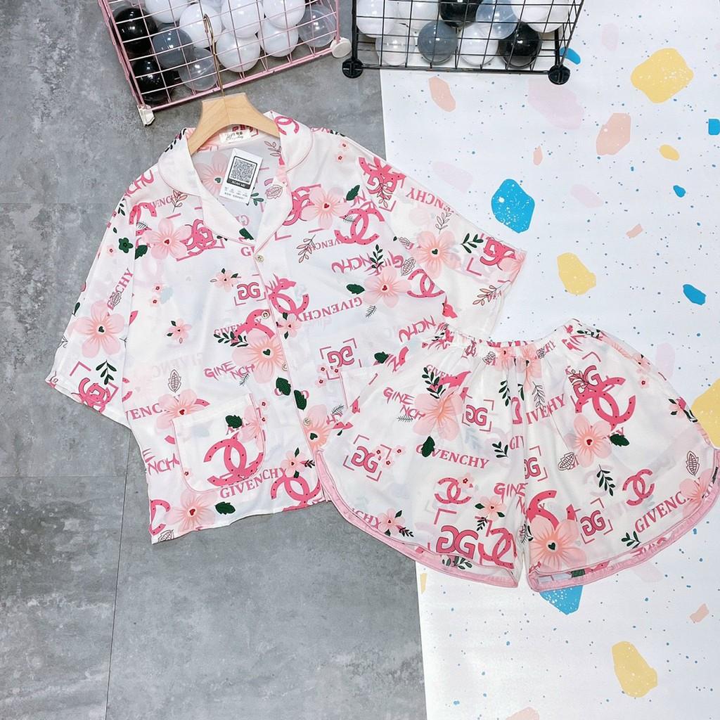 Đồ Bộ Pijama Nữ Đồ Ngủ Đồ Bộ Pijama Áo Tay Ngắn Quần Sooc Dễ Thương