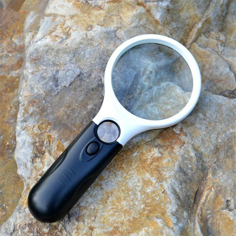 Kính lúp 3X - 45X cầm tay (có đèn phóng đại)