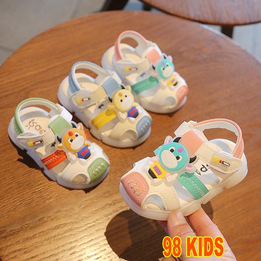 Giày tập đi cho bé dép quai hậu trẻ em sandal chống trơn vấp 0-3 tuổi kiểu dáng Hàn Quốc