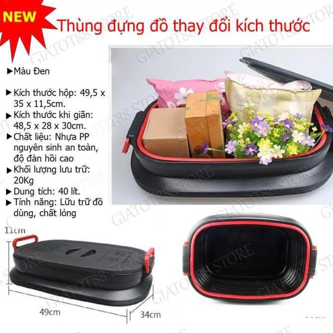 Thùng đa năng - Thùng co dãn gấp gọn đựng được 40 lít nước - hàng cao cấp