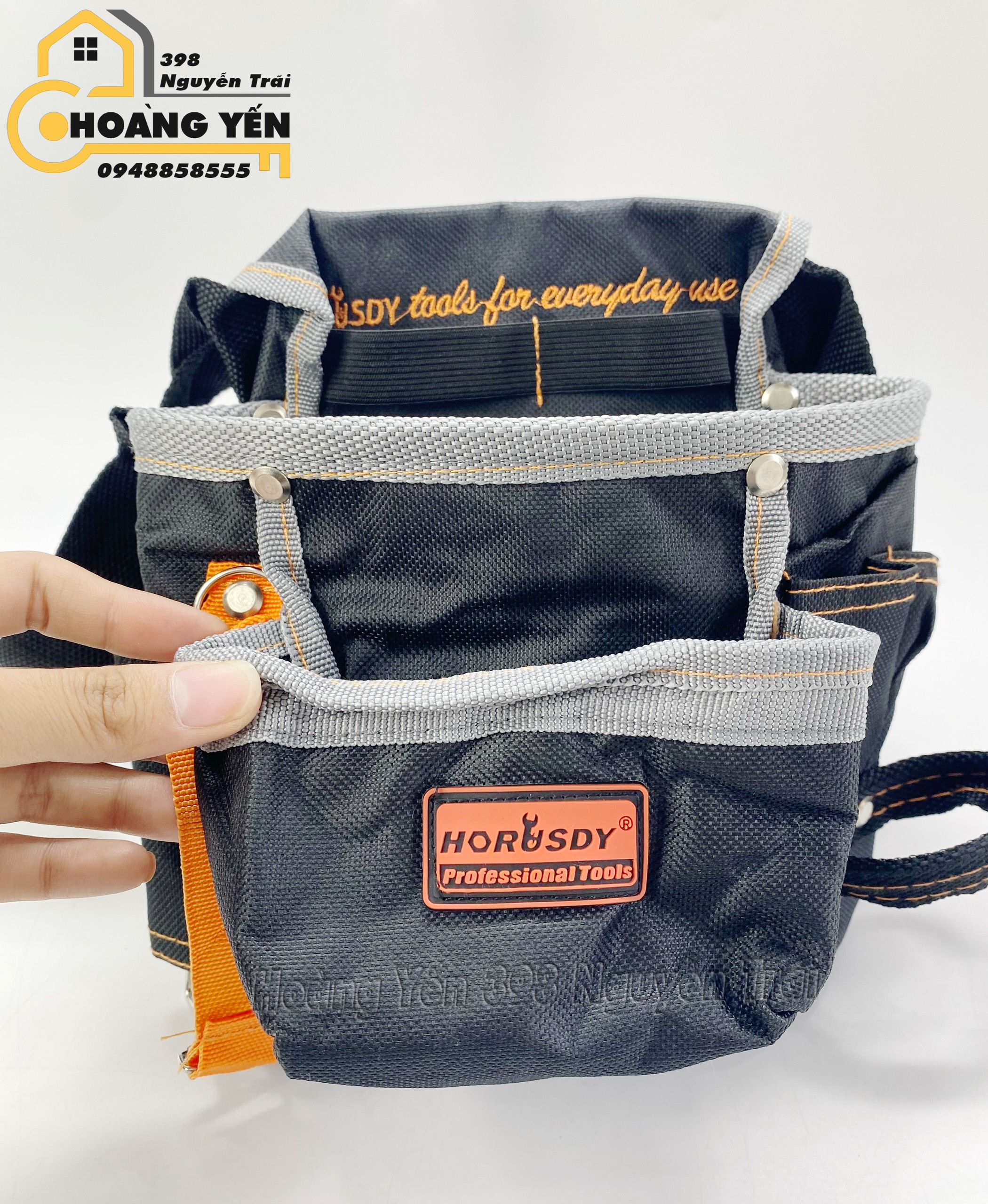 Túi đeo hông 8 ngăn HOURSDY SDY-90514 25x24cm Túi để dụng cụ đeo hông Túi đeo hông để dụng cụ Túi mang dụng cụ sửa chữa