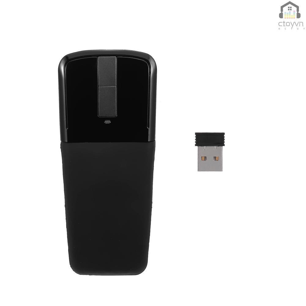 2.4G Wireless Mouse with USB Arc Mouse with Touch Function Folding Optical Mice with USB Receiver Bending Mouse for PC Laptop