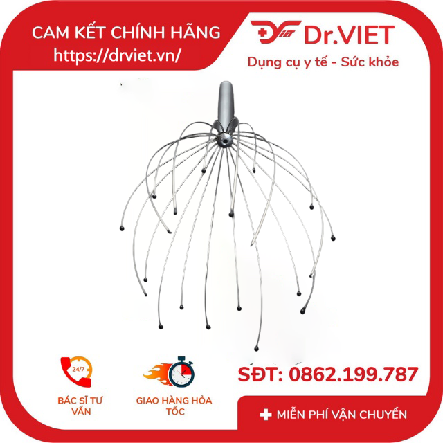 Cây massage đầu thư giãn inox