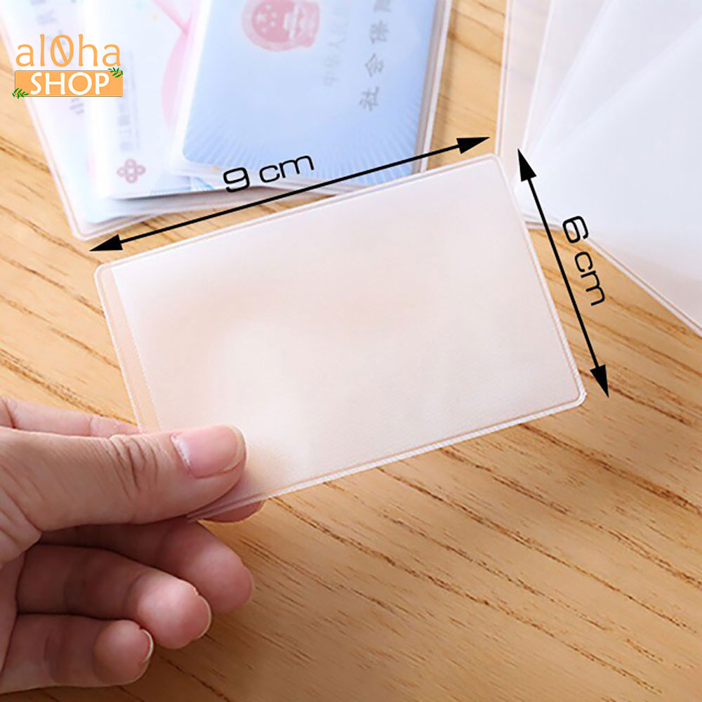 Bộ 2 cái Vỏ bọc thẻ, bằng lái, căn cước nhựa dẻo dai bền, chống trầy xước - al0ha Shop