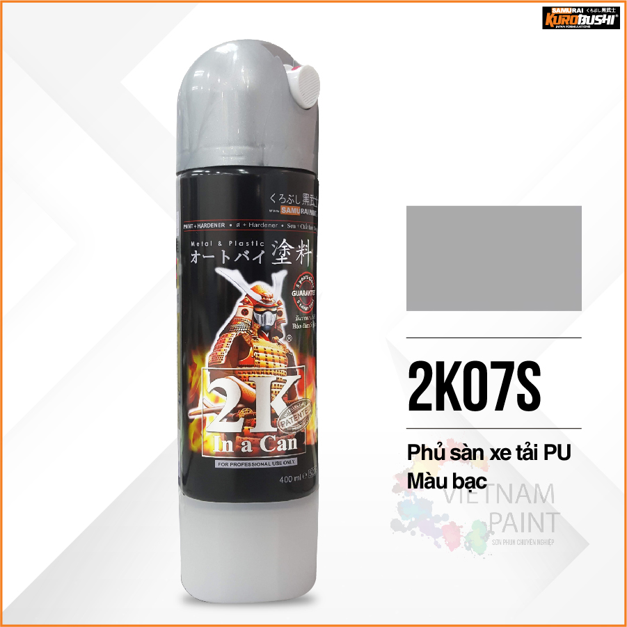 Sơn xịt Samurai Kurobushi - MÀU BẠC 2K07S (400ml)