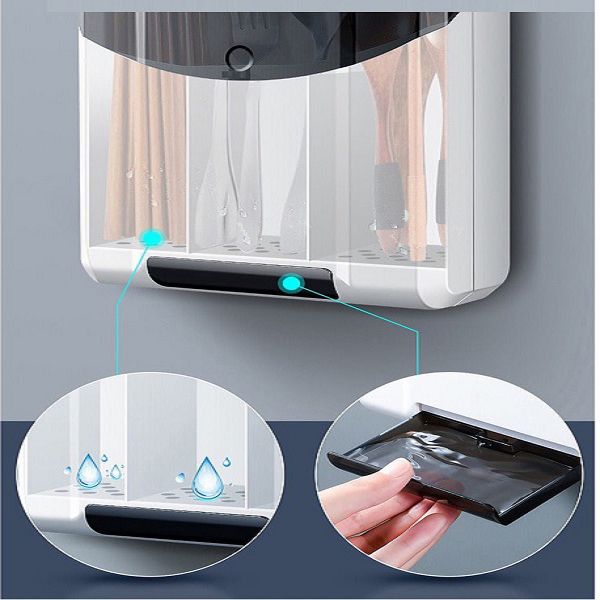 Hộp đựng đũa thìa muỗng dao khử khuẩn chống ẩm mốc dán tường , máy sấy dụng cụ nhà bếp tiệt trùng bằng tia UV - gia dụng thông minh