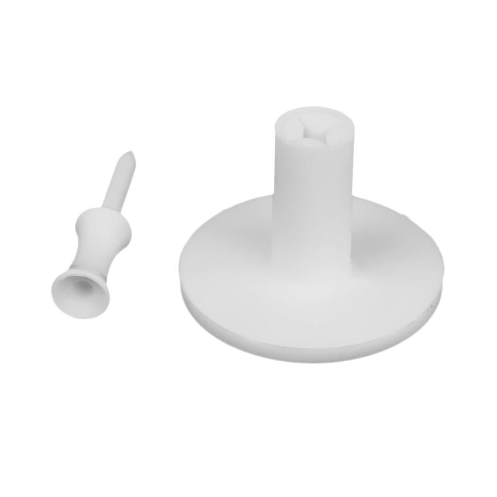White Rubber Golf TEE Holder for Golf Driving Range Tees
