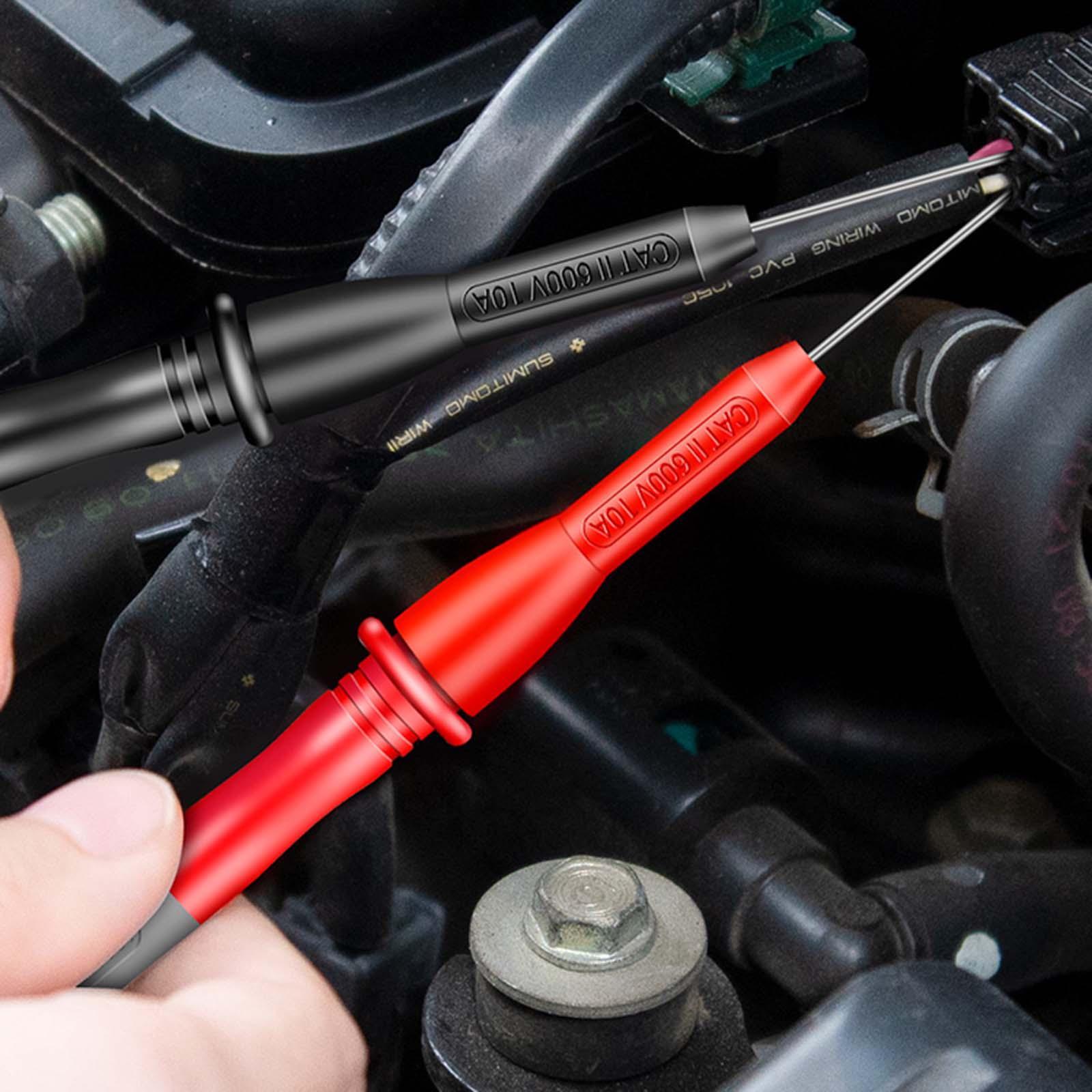 Back Probes Needle Pin Probe Multimeter Probes Test Leads 600V/10A for 2mm Test Leads