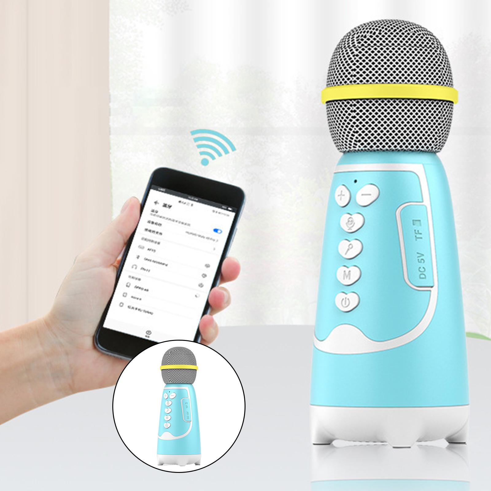 Wireless Bluetooth , Portable Handheld Karaoke Mic Speaker Machine Home Party Birthday for All Smartphones PC