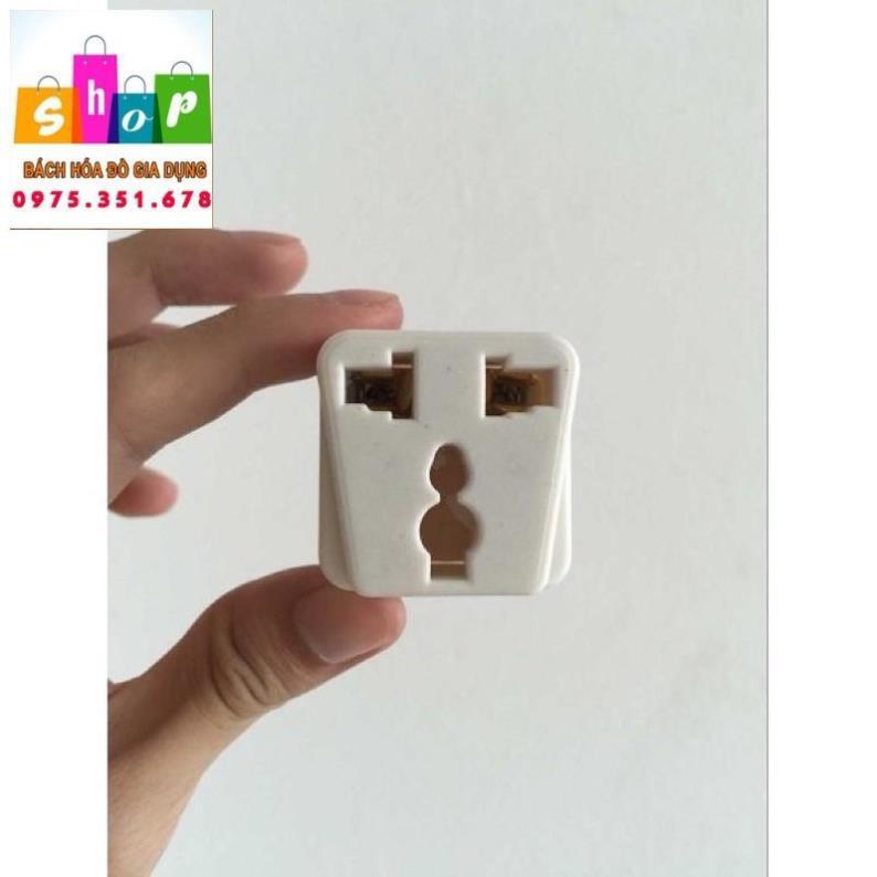 Phích cắm chuyển 3 chấu sang 2 chấu màu trắng