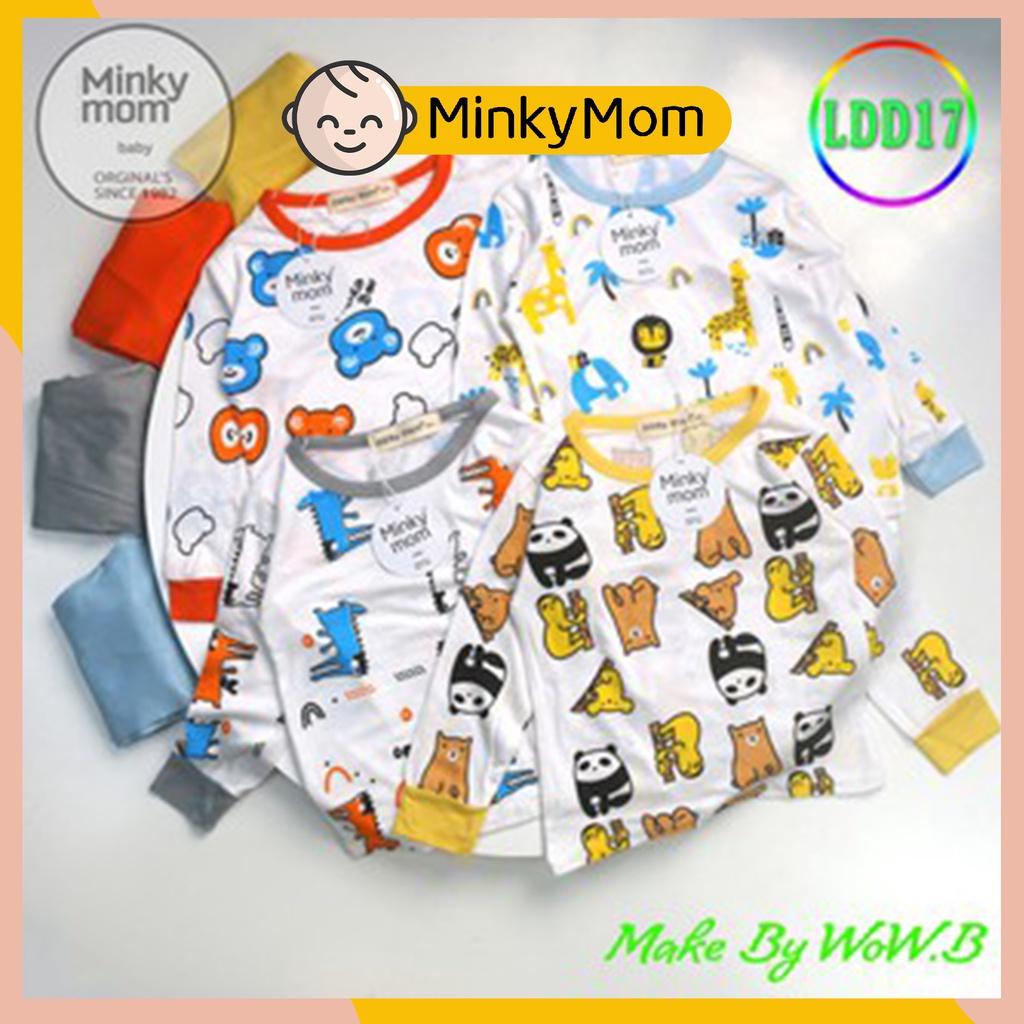 Bộ Dài Tay Cho Bé LDD17 Đồ Bộ Thun Lạnh Cao Cấp Mềm Mịn Thoáng Mát Hàng Chuẩn Loại 1 MINKY MOM Dễ Chịu, Thoải Mái Cho Bé