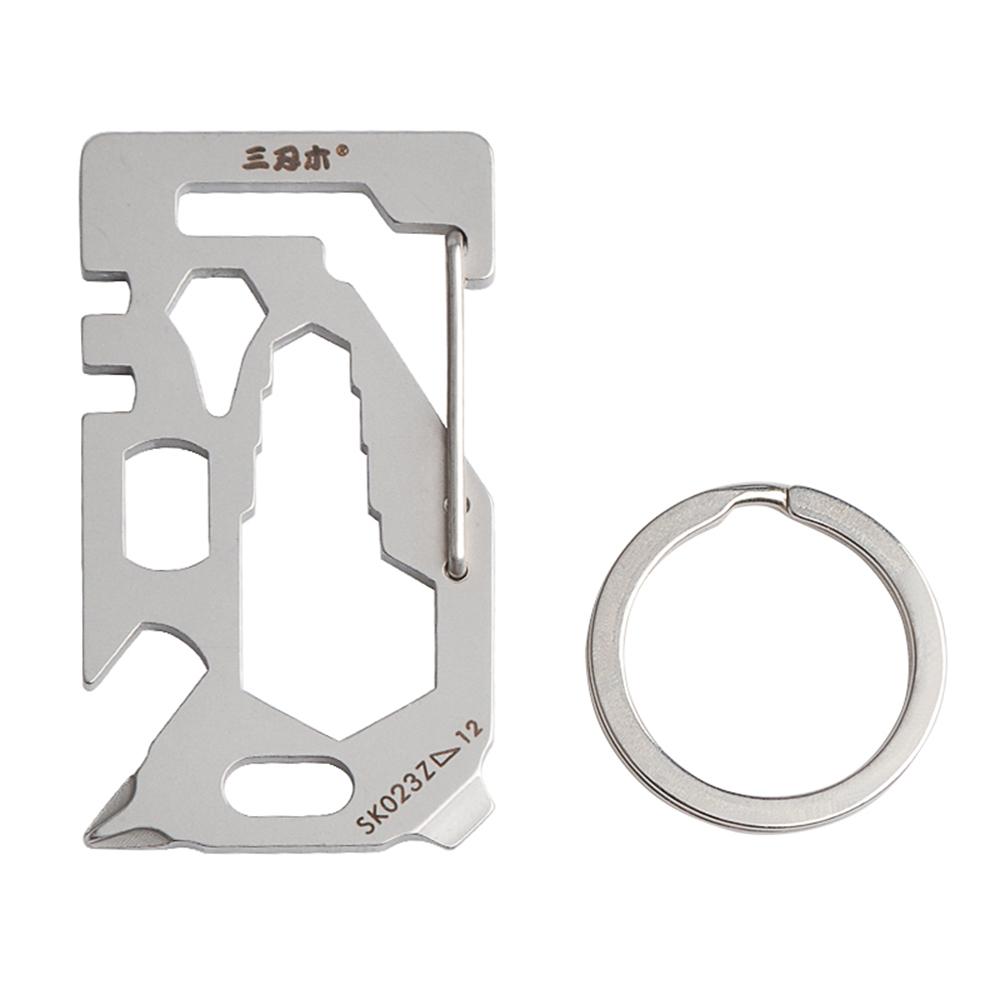 Dụng cụ sinh tồn Đa chức năng Carabiner Keychain bằng thép không gỉ