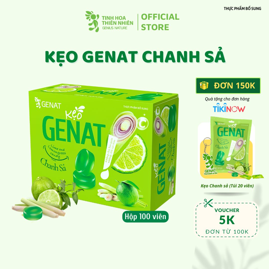 Kẹo ngậm Genat Chanh Sả - Giao 2H HCM