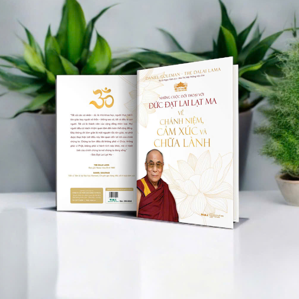 Sách - Những cuộc đối thoại với ĐỨC ĐẠT LAI LẠT MA về Chánh niệm, Cảm xúc và Chữa lành
