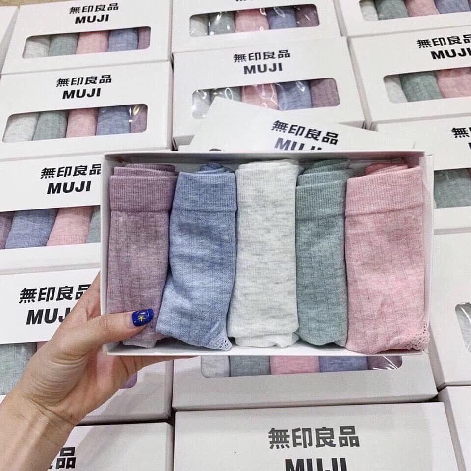 HỘP 5 QUẦN CHIP NỮ COTTON MUJI XUẤT NHẬT .