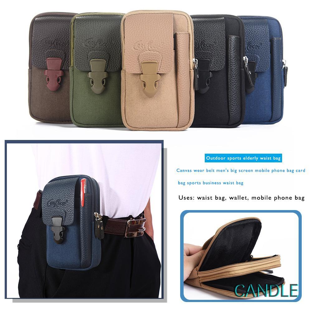 Túi Đeo Hông Vải Canvas Màu Trơn Thích Hợp Cho Các Hoạt Động Ngoài Trời