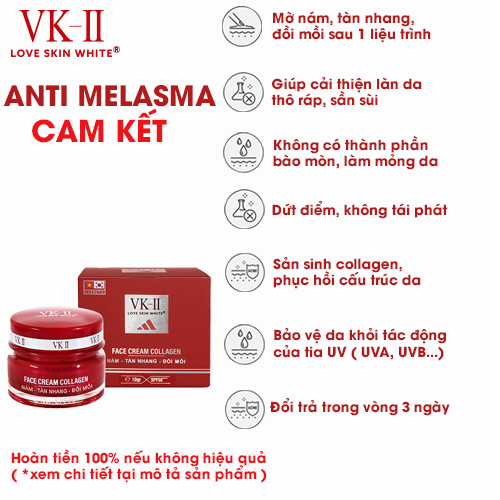 Kem Ngừa Nám - Tàn Nhang - Đồi Mồi VK II ( 10g/20g )