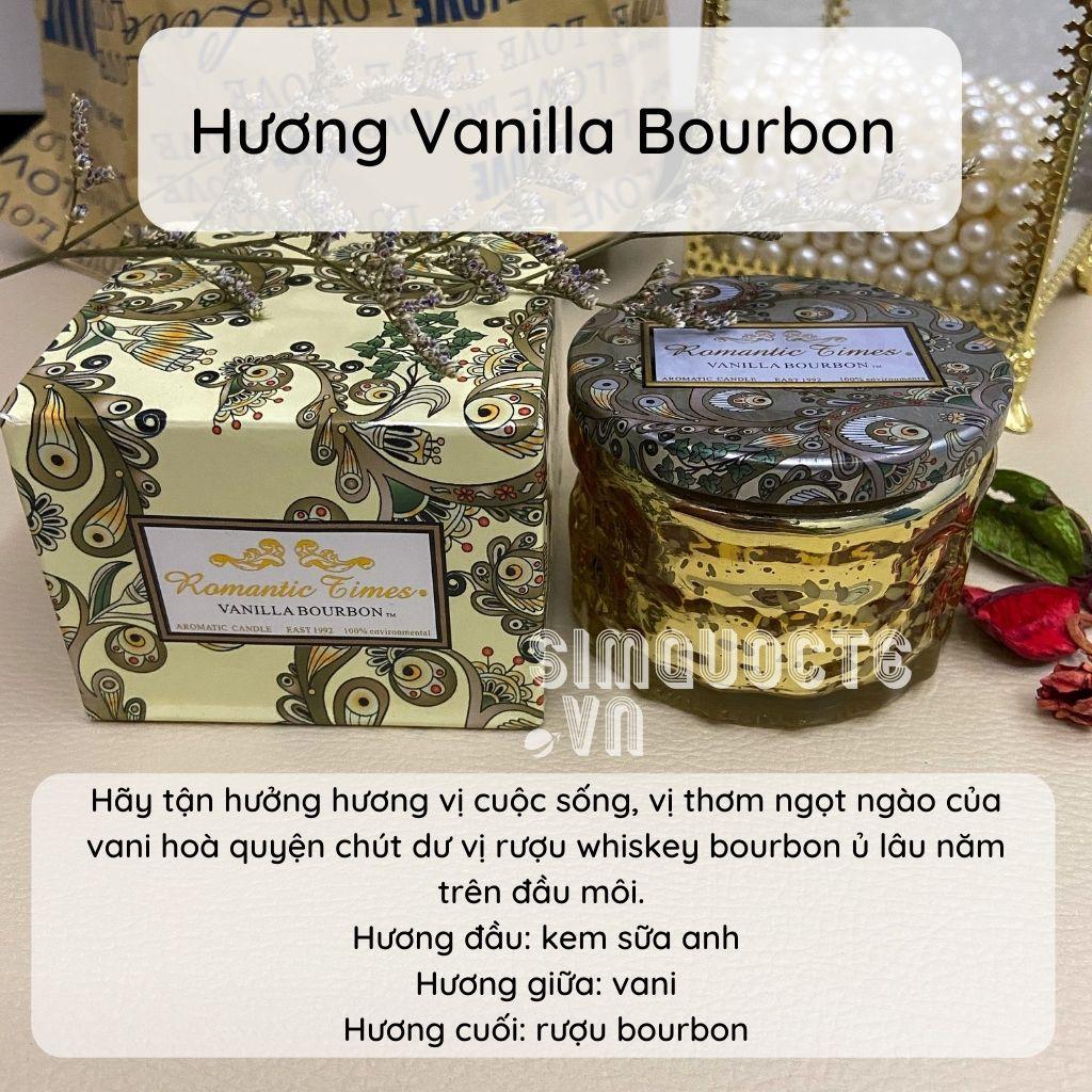 Nến thơm Vanilla Bourbon với 3 tầng hương