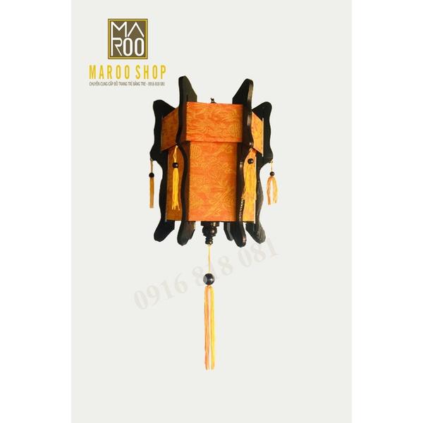 Đèn lồng Hội An kiểu lục giác 100% bằng gỗ size 50 cm/60 cm