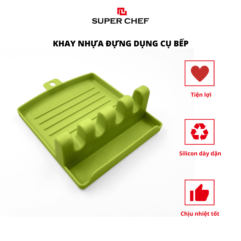 Khay nhựa Super Chef kê dụng cụ nấu ăn  Tiện dụng, An toàn