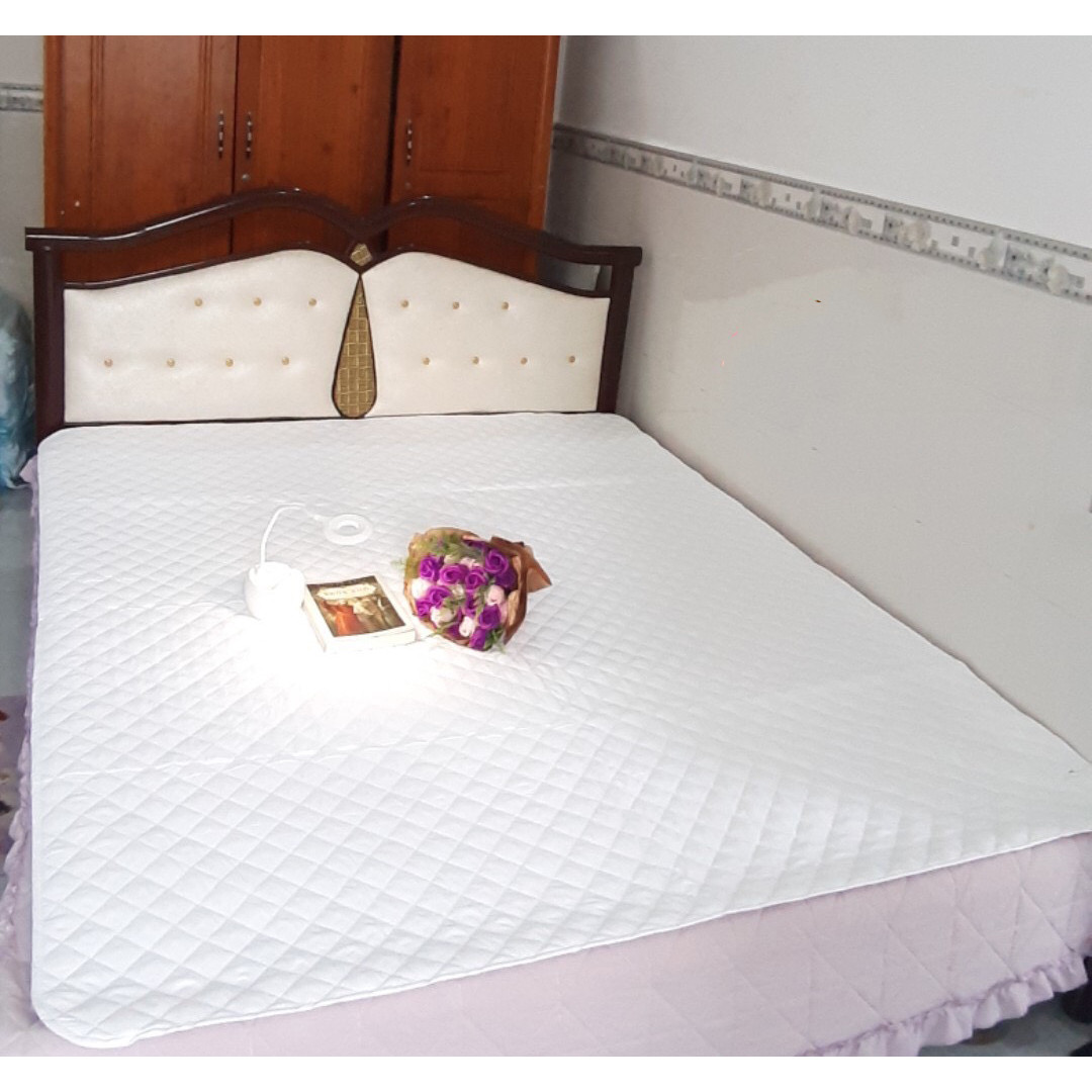 Tấm Bảo Vệ Nệm Chống Thấm Tuyệt Đối Cao Cấp Vải Kate Trắng Kích Thước 1m6 và 1m8