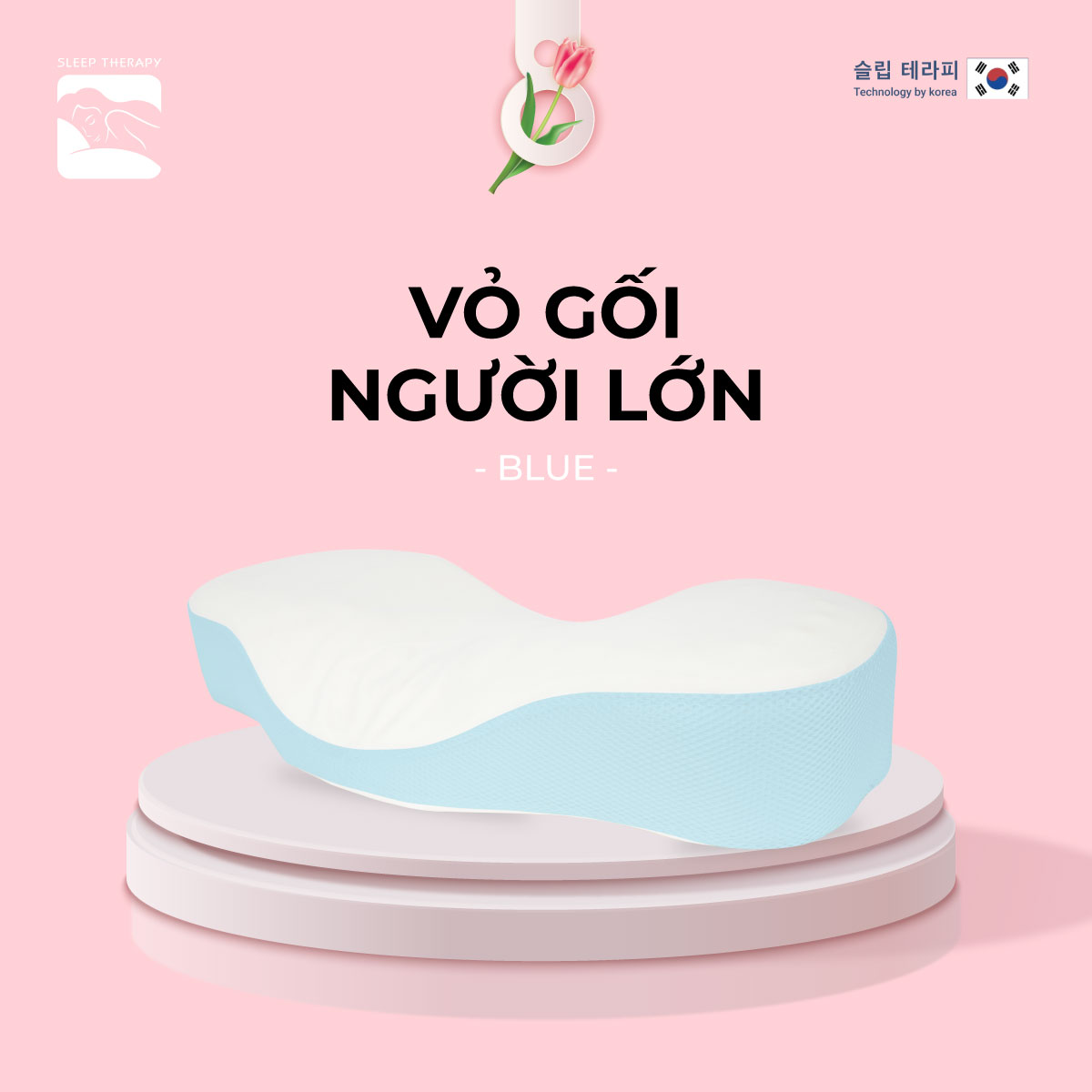 Vỏ gối ngoài Sleep Therapy - Màu xanh dương