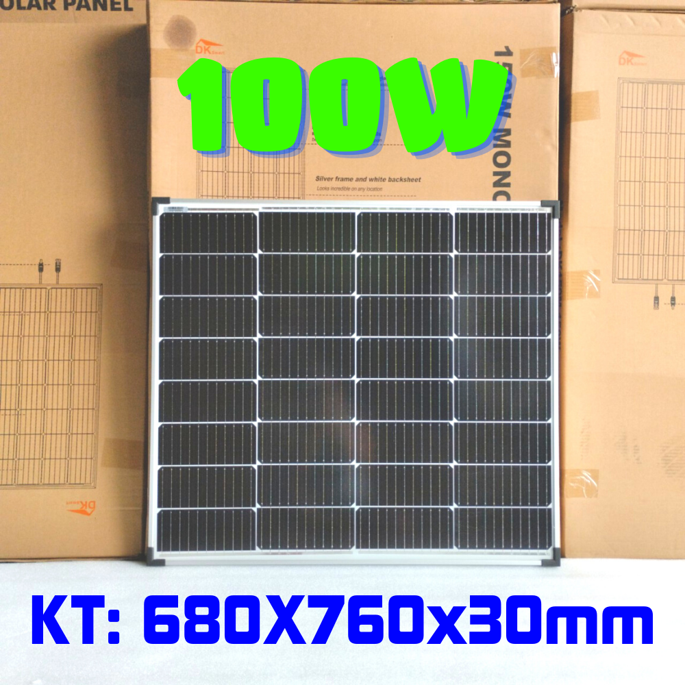 [CÔNG NGHỆ MỚI 100W 18V 11BB] Tấm pin năng lượng mặt trời 100W mono HIỆU SUẤT CAO NHẤT tặng jack MC4