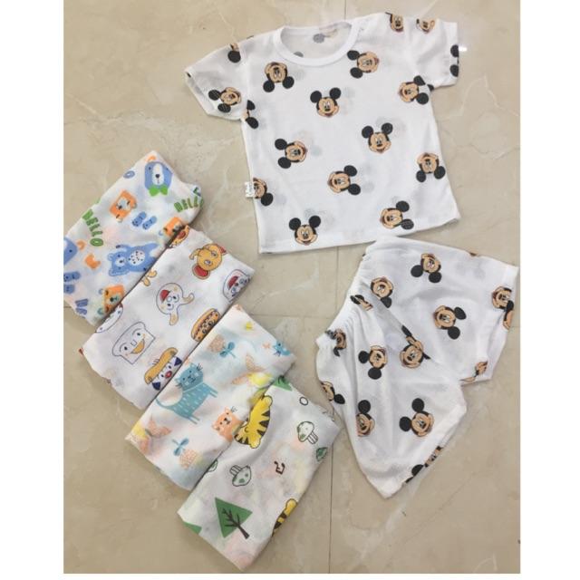 Bộ cotton thông hơi cho bé