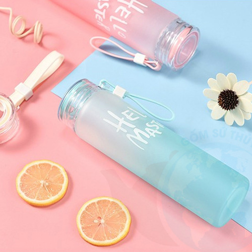 Combo 2 bình nước thủy tinh Hello Master 480 ml